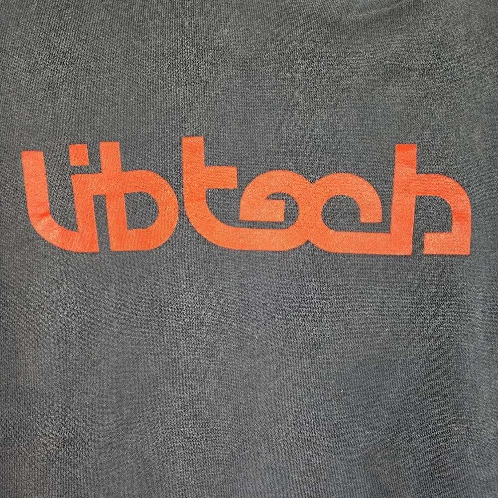 Vtg Lib Tech Skateboard Hoodie Sz S Black Streetwear Grunge Y2K Skater